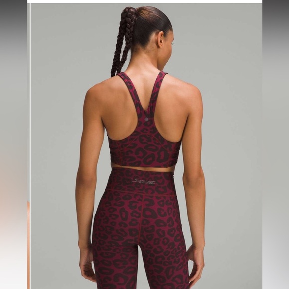 NWT lab Everlux Jacquard Train Bra / Leopardo Jacquard Pomegranate Black - Picture 2 of 5